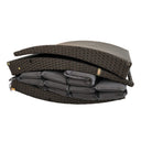 65" Faux Wicker Cushions Chaise Lounge - Dark Gray