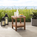 Plastic Outdoor Side Table - Light Brown