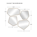 Linneah - Modern Mirrors (Set of 4) - Gold