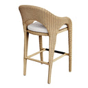 Kavali - Outdoor Wicker Barstool - Woodtone