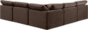 Indulge - Velvet 5 Piece Modular Corner Armless Sectional - Meridian Furniture - Stationary Sectionals - Elite Enclave Home