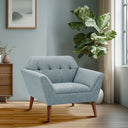 Newport - Wide Mid - Century Modern Lounge Chair (Set of 2) - Light Blue - INK+IVY - Chair Sets - Elite Enclave Home