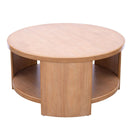 Skye - Round Coffee Table With Shelf - Natural - INK+IVY - Coffee Tables - Elite Enclave Home