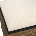 Island - Square Straw Accent Stool