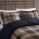 Alton - King Down Alternative Comforter Set - Brown / Black