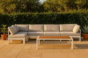 Nizuc - Outdoor Patio 5 Piece Modular Sectional With White Frame - Meridian Furniture - Stationary Sectionals- Elite Enclave Home