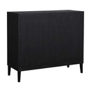 Andrei - Teak Root 2 Door Cabinet - Black / Woodtone
