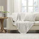 Duke - Long Throw - Ivory - Madison Park - Throws - Elite Enclave Home