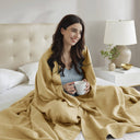 Egyptian Cotton - Twin Blanket - Mustard - Madison Park - Blankets - Elite Enclave Home