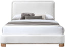 Nolita - Bed With Natural Base - Meridian Furniture - Upholstered Beds - Elite Enclave Home