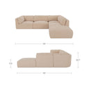 Matina - Dream Modular Sectional - Oatmeal - Moe's Home Collection - Stationary Sectionals - Elite Enclave Home