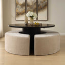 Khai - Rounded Plush Dining Bench - Brown - Uttermost - Upholstered Benches - Elite Enclave Home