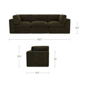 Cates - Modular Sofa - Dark Green - Moe's Home Collection - Stationary Sofas - Elite Enclave Home