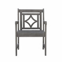 Solid Wood Indoor Outdoor Arm Chair - Gray