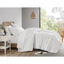 Porter - King Soft Washed Pleated Duvet Cover Set - White - Comfort Spaces - Duvet Covers & Shams - Elite Enclave Home