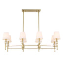 Arques - 8 Light Linear Chandelier - White / Gold - Uttermost - Chandeliers- Elite Enclave Home