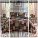 Timber - 3 Piece Full/Queen Reversible Printed Quilt Set - Red/Black