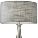 Metal Finish Tapered Basectable Lamp - Brushed Steel