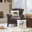 Bear - Square Berber Pillow - White - Woolrich - Throw Pillows - Elite Enclave Home