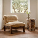 Pierce - Accent Chair Faux Fur - Brown - Moe's Home Collection - Armless Chairs - Elite Enclave Home
