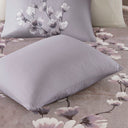Sakura Blossom - King 3 Piece Sateen Printed Duvet Cover Set - Lilac
