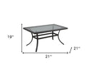 Metal Outdoor Chat Table - Black