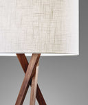 Tripod Leg Table Lamp - Walnut Wood
