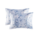 Printed Satin - Queen Sheet Set - Blue Marble