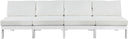 Nizuc - Outdoor Patio 4 Seat Armless Modular Sofa With White Frame - Meridian Furniture - Stationary Sectionals- Elite Enclave Home