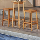 Wood Patio Dining Stool - Natural