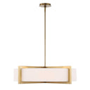 Cresson - 4 Light Drum Pendant - White / Gold - Uttermost - Pendant Lighting- Elite Enclave Home