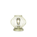 10" Bedside Table Lamp With Gold Cage Shade - Gold