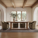 Drava - Rolling Dining Chair - Green - Moe's Home Collection - Side Chairs - Elite Enclave Home