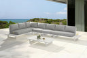 Maldives - 5 Piece Water Resistant Outdoor Patio Modular Sectional With White Base - Meridian Furniture - Stationary Sectionals - Elite Enclave Home