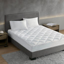 Signature - Queen Dobby Cotton Waterproof Mattress Pad - White