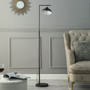 LED Arc Floor Lamp With Black Metal Bowl Shade - Black - HomeRoots - Floor Lamps - Elite Enclave Home