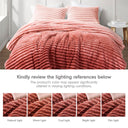 Avril - Full/Queen Fluffy Ribbed Plush Comforter Set - Blush Ombre - Intelligent Design - Comforters & Sets - Elite Enclave Home