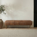 Endora - Bench - Cappuccino - Moe's Home Collection - Upholstered Benches - Elite Enclave Home