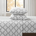 Micro Fleece - Queen Sheet Set - Gray Geo