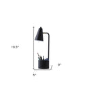 Desk Table Lamp With Black Cone Shade - Black