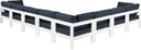 Nizuc - Outdoor Patio 8 Piece Modular Sectional With White Frame - Meridian Furniture - Stationary Sectionals- Elite Enclave Home