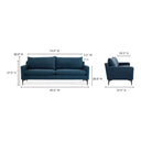 Paris - Sofa - Blue - Moe's Home Collection - Stationary Sofas - Elite Enclave Home