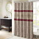 Donovan - Embroidered Shower Curtain - Red - Madison Park - Shower Curtains - Elite Enclave Home