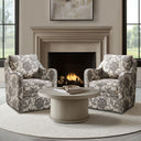 Brianne - Slub Weave Wide Seat Swivel Arm Chair - Multi - Madison Park - Swivel Chairs - Elite Enclave Home