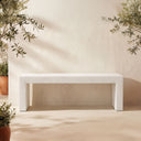 Lazarus - Outdoor Bench - White - Moe's Home Collection - Benches - Elite Enclave Home