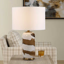 Ararat - Swirl Table Lamp - Brown / White - Uttermost - Table Lamps - Elite Enclave Home