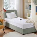Cotton Blend - Full Heated Mattress Pad - White