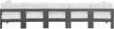 Nizuc - Outdoor Patio 5 Seat Modular Sofa With Gray Frame - Meridian Furniture - Stationary Sectionals- Elite Enclave Home