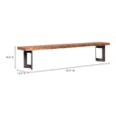 Bent - Small Bench - Natural Stain - Moe's Home Collection - Dining Benches - Elite Enclave Home