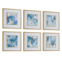 Fresh Start - Blue Abstract Prints (Set of 6)